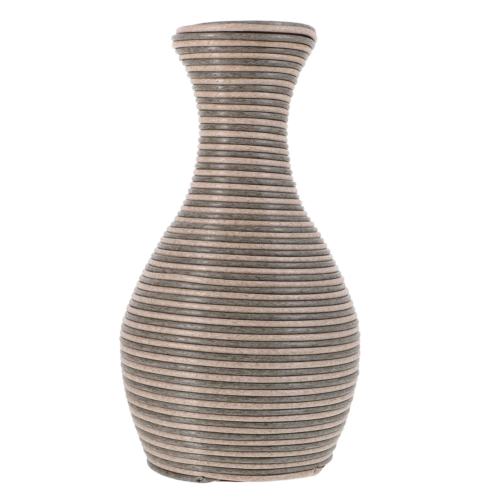 

Braided European Style Decorative Vase Elegant Artistic Design for Home Office Bedroom Plastic Woven Flower Container