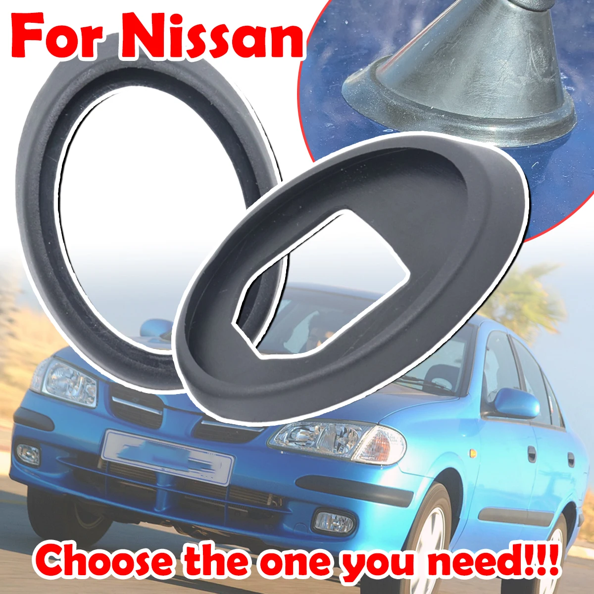 

Roof Mast Whip Aerial Antenna Base Seal Rubber Gasket Replacement part For Nissan Almera / Micra II Primera Terrano I Terrano II