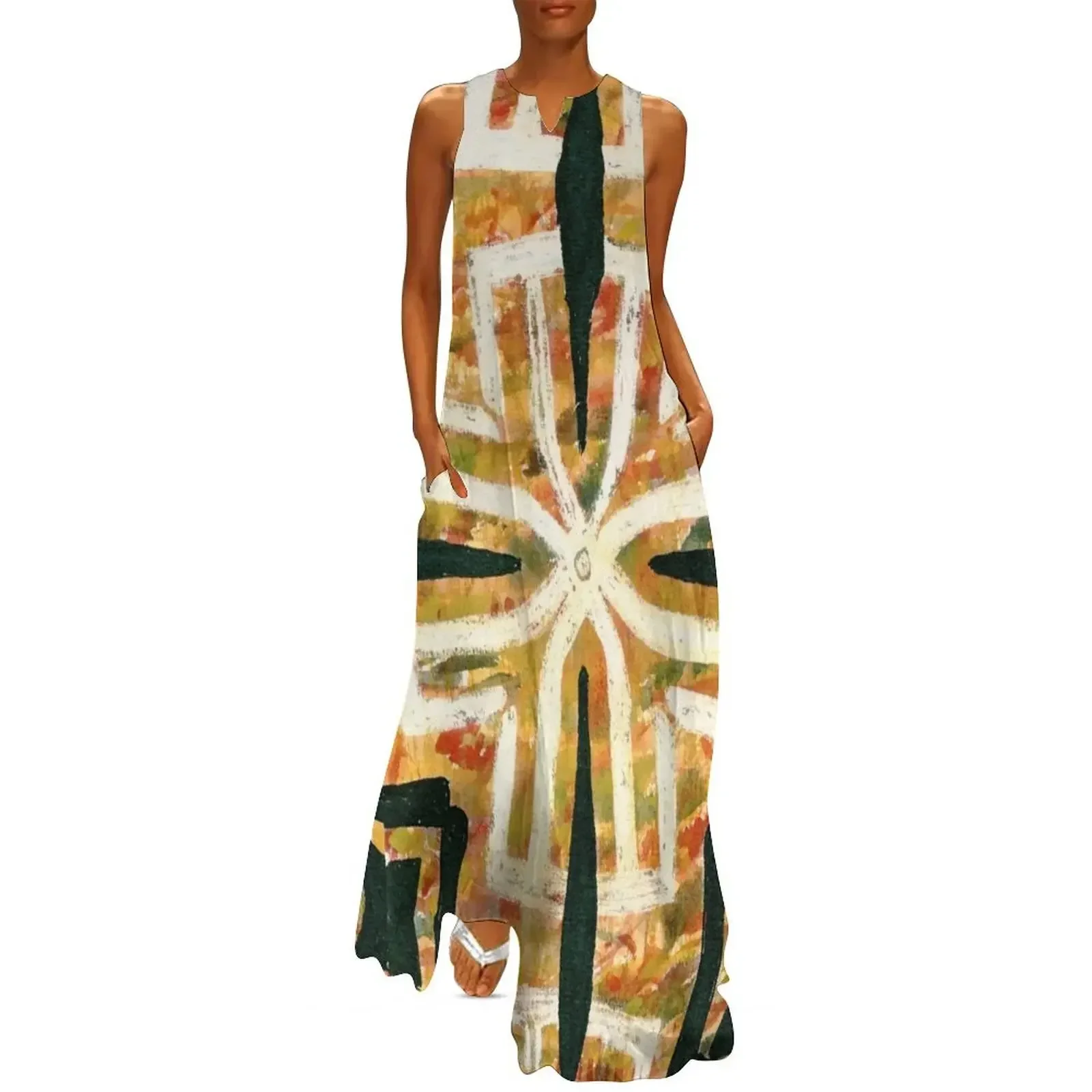 

Abstract Mudcloth 19 Long Dress dress women summer dress korean style wedding guest 2025 prom 2025