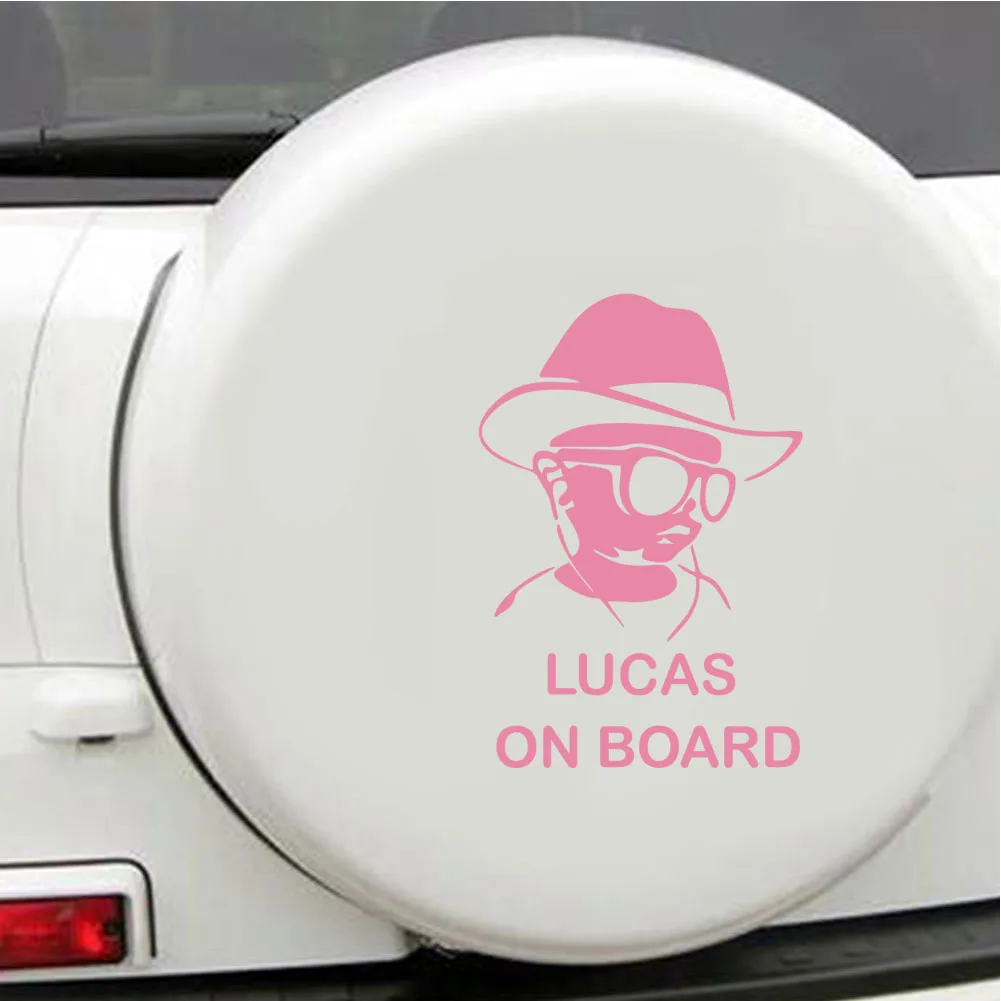 1 قطعة رجل وسيم ملون مع نظارات نص مخصص ملصقات السيارات ملصقات السيارات على ملصق السيارة خلفية الفينيل للماء