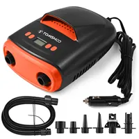 TOMSHOO Digital Electric SUP Air Pump 110W 12 Volt 22PSI High Pressure Quick Air Inflator with LCD Display for Up Paddle Board