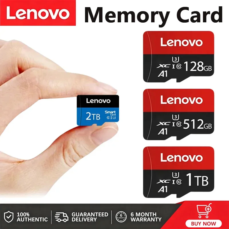 Lenovo High Speed Memory Card Large Capacity Extreme Pro Micro TF SD Card U3 V60 Flash Storage Card For Camera UAV Monitoring