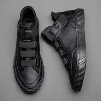 2024 New Men's Leather Shoes Korean Trend Comfortable Loafer Men Shoes British Fashion Men High Top Sneakers New Moccasins Men