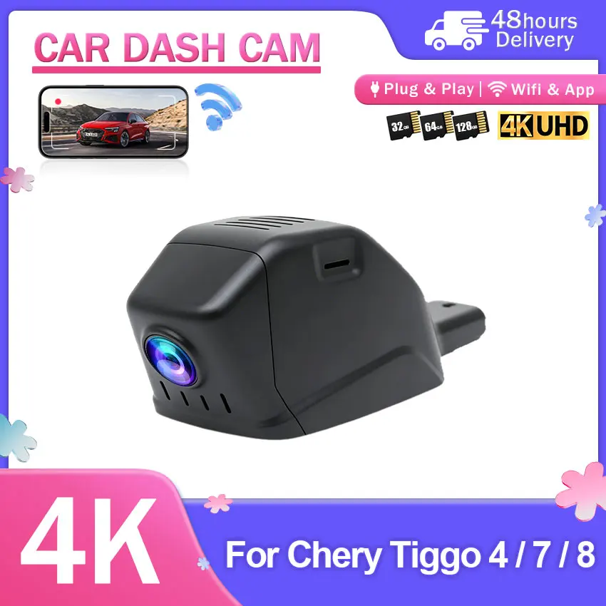 4K Dash Cam HD For 2021-2024 Chery tiggo 4 Pro/ tiggo7 pro /tiggo8 /DR 5.0 del /6.0 del/ F35 /EMC Wave 3 /kaiji x3 pro