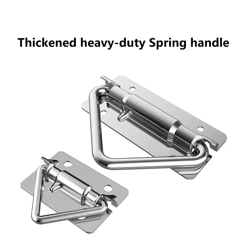 Heavy duty folding spring handle, rolling plastic box handle, D-ring lifting ring, movable pull ring, triangular ring