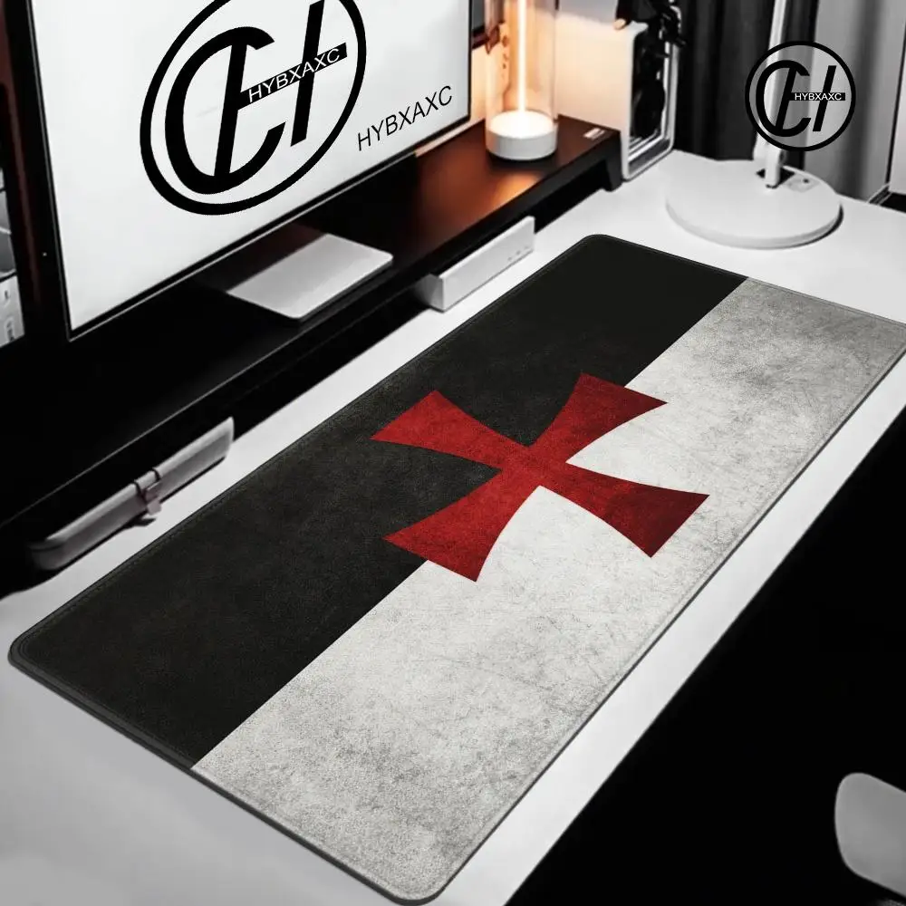 

XXL Templar Cross Gaming Mouse Pad Medieval Crusader Non-Slip Rubber Mouse Pads Office Rug Computer Table HYBXAXC HD Mouse Mat