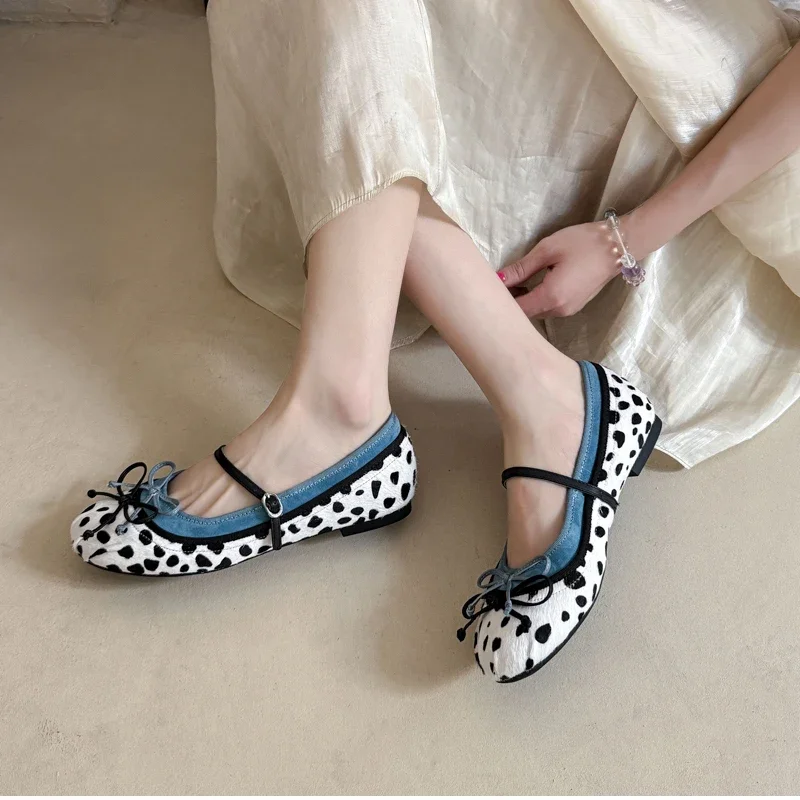 Shoes Woman Flats Low Heels All-Match Bow-Knot Modis Dress New Ballerinas Butterfly Summer Comfortable 2026 Mary Janes Ballerin