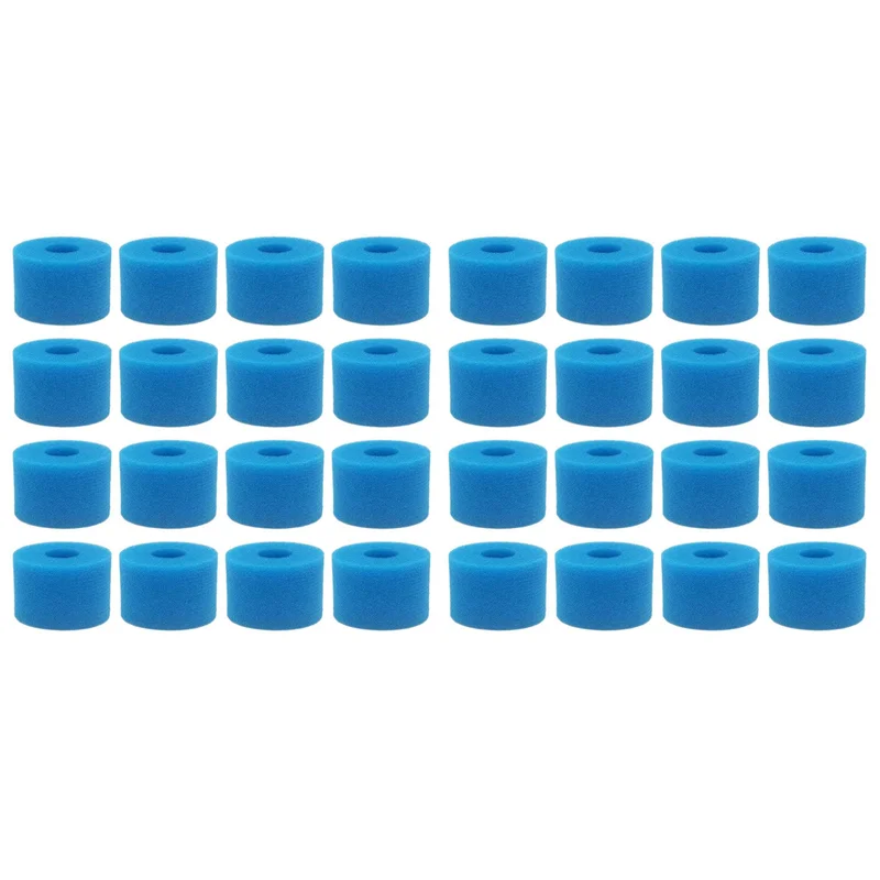 

Y51A-32Pc For Intex Pure Spa Reusable Washable Foam Hot Tub Filter Cartridge S1 Type