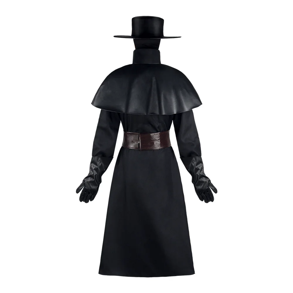 Plague Doctor Cosplay Costumes Men Dark Bird Outfits Medieval Hood Robe Halloween Party Costumes Steampunk Priest Horror Masks