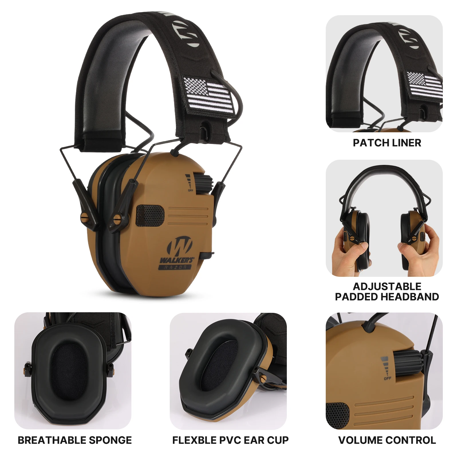 Casque antibruit actif pour marcheurs, protection auditive électronique, réduction du bruit, téléphone de sauna pliable, tir mince