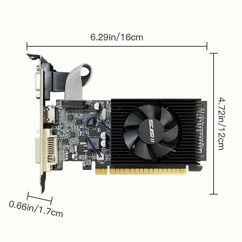 بطاقة فيديو SEJISHI GeForce GT610 عرض بطاقات Vga 2GB DDR3 64Bit بطاقات الرسومات NVIDIA Game PC GT 610 2GD3 HD DVI VGA PCI-E2