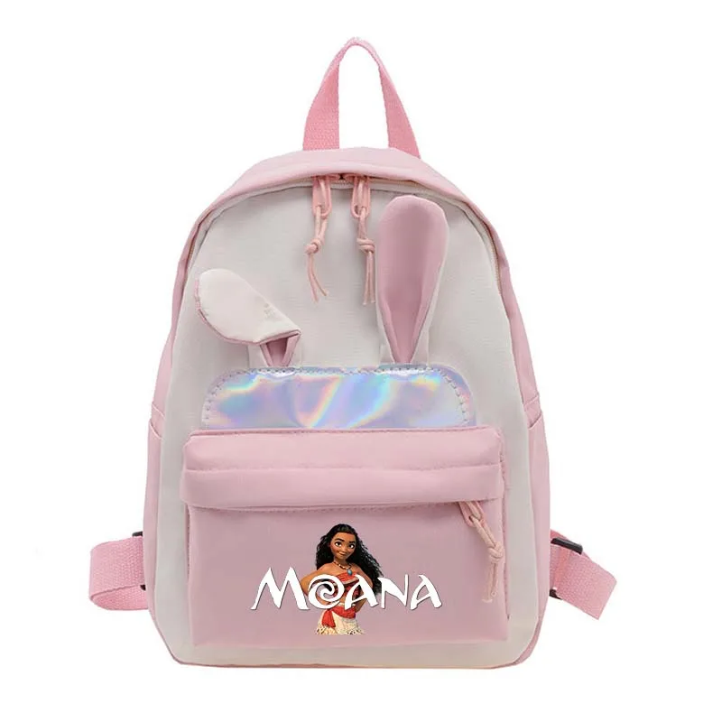 Disney Moana Cartoon Cute Rabbit Ears Backpacks Kindergarten School Bag for Kids Baby Boys Girls Gift