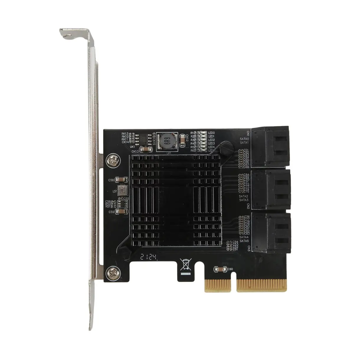 

AB30 SATA 3 PCI Expansion Card PCI-E/PCIE SATA Controller SATA Multiplier SATA3 6Gbps ASMedia ASM1166 Chip for HDD SSD 4X