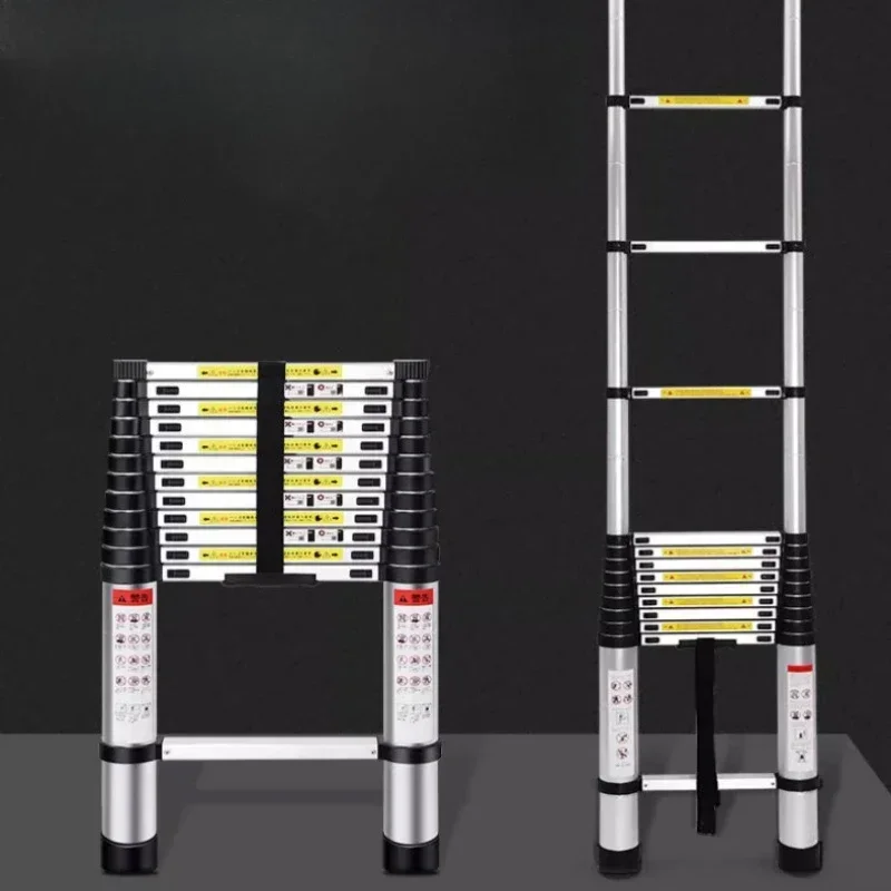 Multi-functional Telescopic ladder Stainless steel straight ladder Stairs  shrinking  step ladder and durablesturdy and durable