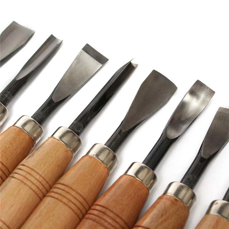 8Pcs and 6Pcs Woodpecker Dry Hand Wood Carving Tools, Professional Woodworking Graver Chisel Kit Gouges Tools