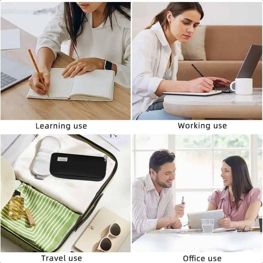 مقلمة كبيرة مكونة من 3 مقصورات وحقيبة أقلام رصاص ذات سعة كبيرة للفتيات المراهقات والأولاد والطلاب ومنظم أكسفورد