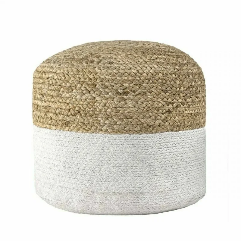 Pouf Cover Jute Home Decor Ottoman Braided Style Modern Foot Stool Cover Poufs