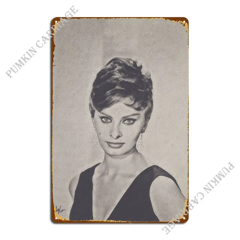 Sophia Loren Metal Plaque Home Personalized Wall Cave Create Cinema Tin Sign Poster