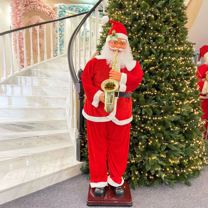 Christmas electric 1.8 meters Santa welcome ornament 8 music