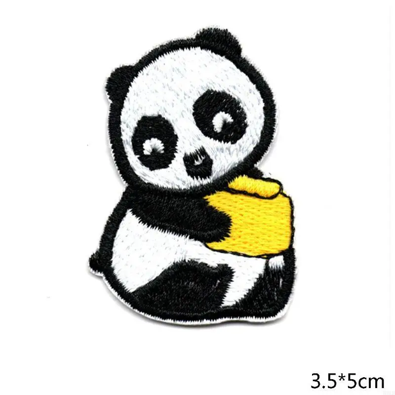 

50LB 14 Pcs Panda Patch Panda Embroidered Patches Applique Patches for Clothing Decor