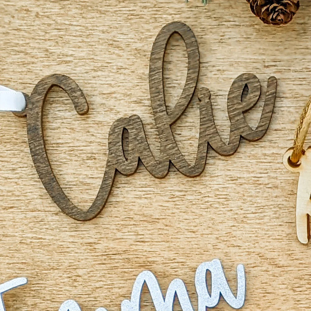 1PC Custom Wooden Pendant - Personalized Engraved Name, DIY, Laser Engraved, Ideal Daily Use Accessory & Sweet Gifts for Teens/F