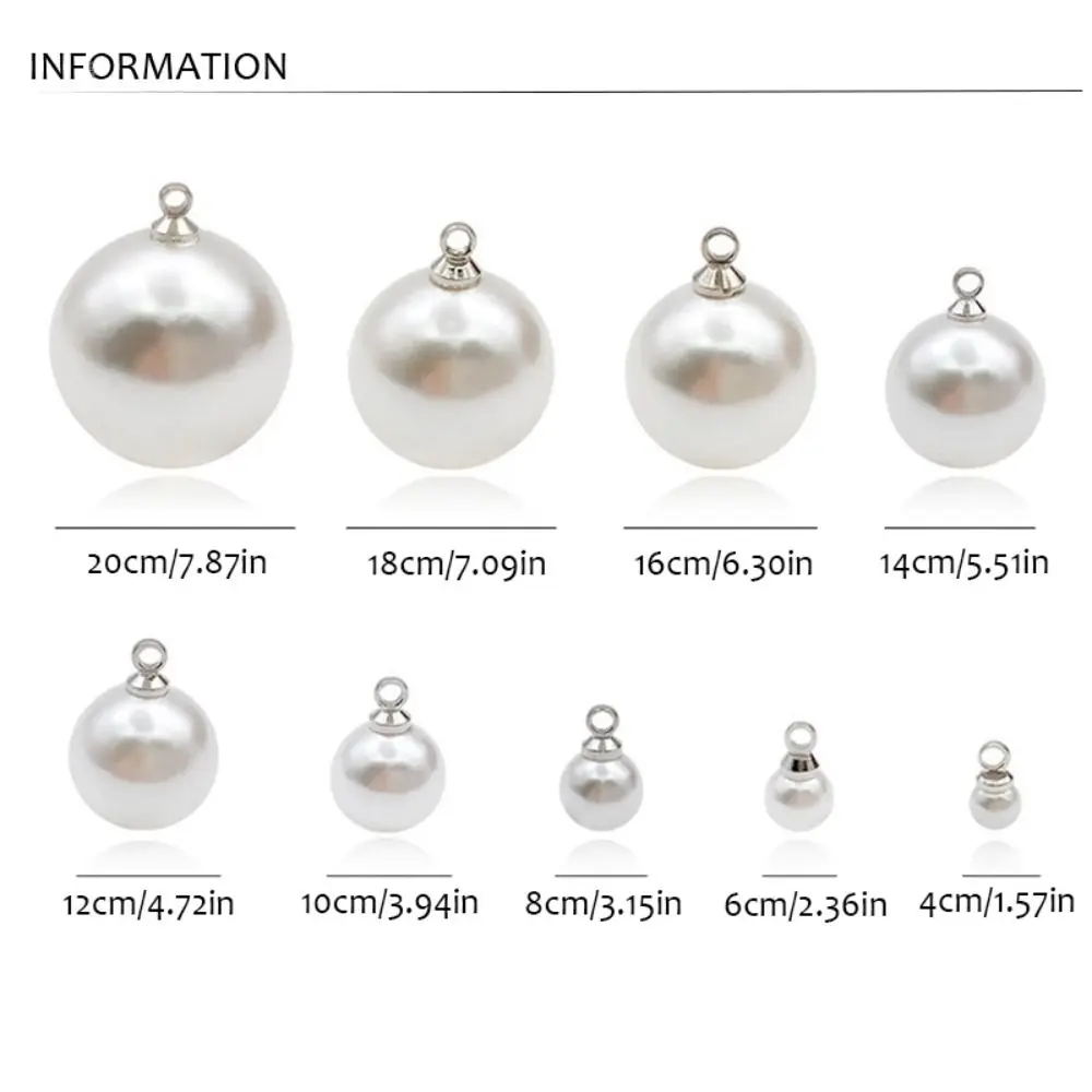 10PCS Clothes Decor Artificial Pearl Jewelry ABS Handmade Pearl Buttons for Sweater Alloy Faux DIY Dangle Earrings Pendant Gift