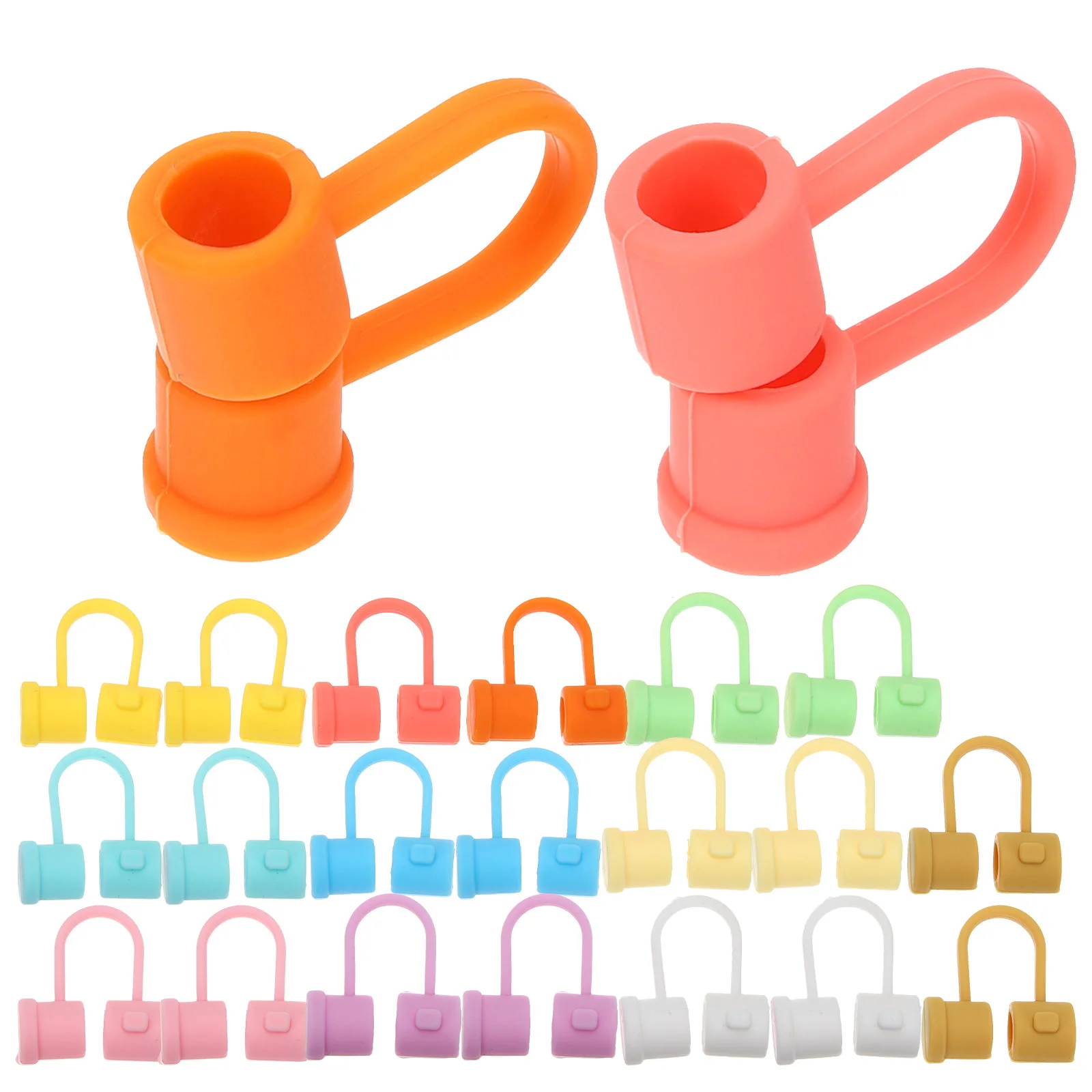 

24 Pcs Dustproof Straw Plug Silicone Caps Covers Reusable Straws Drinking Tip Protective