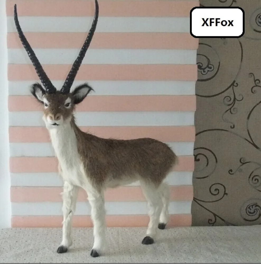 big simulation antelope model polyethylene&furs real life antelope gift about 40x57cm xf2089