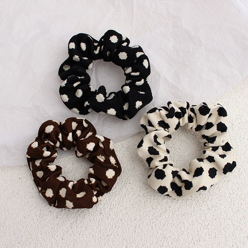 3pc/Set Elastic Hair Bands Scrunchies Vintage Girls Solid Ponytail Holder Rubber Headband Ties Fashion Women Hair Accessories