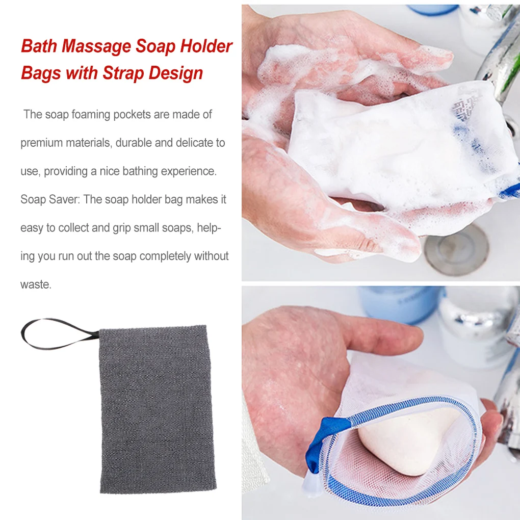 Bags Exfoliating Skin Soaps Scrubber Bar Pouch Suds Saver Bubble Storage Cleaning Moisturizing Travel Bathroom