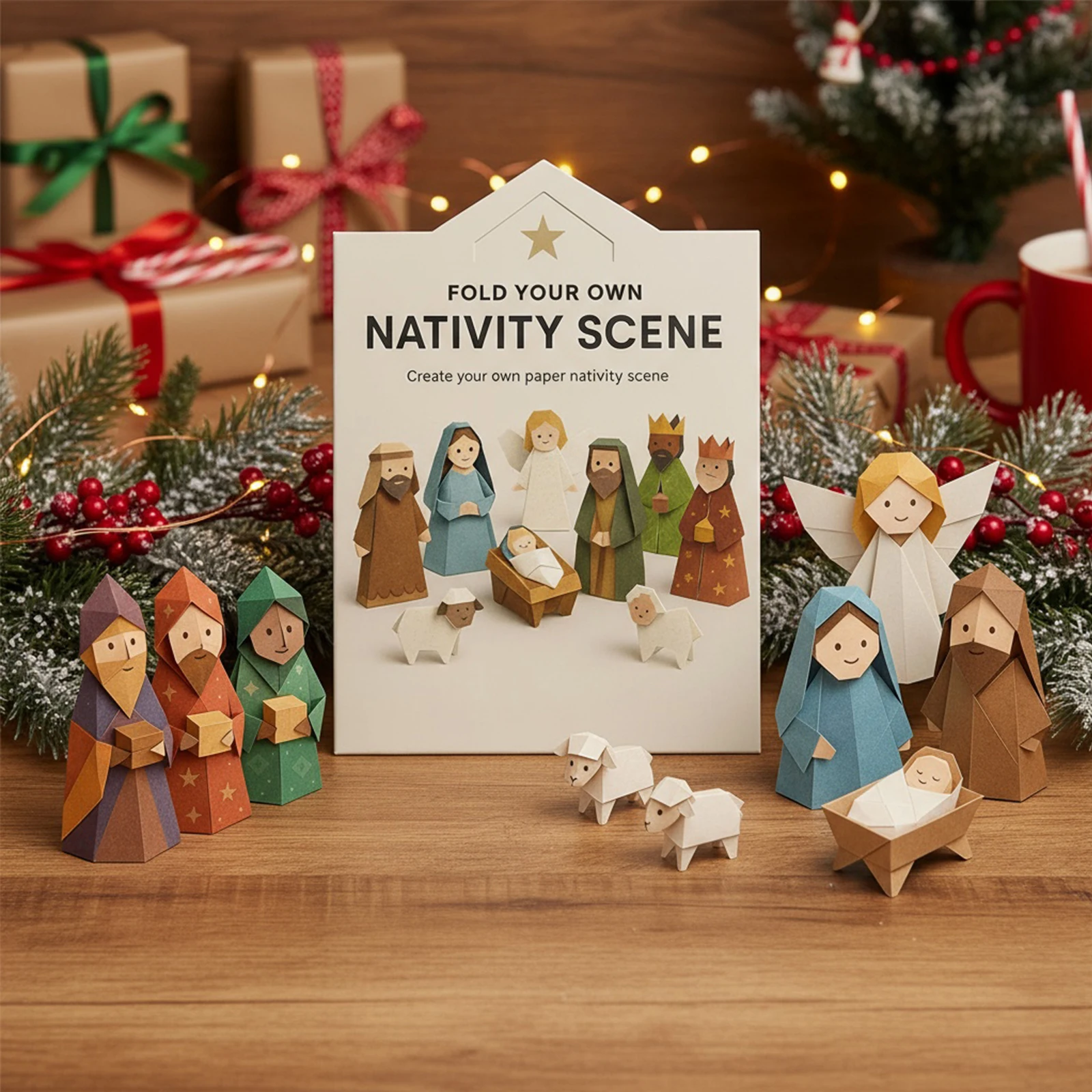 لتقوم بها بنفسك ورقة مشهد المهد عيد الميلاد مشهد المهد اوريغامي ثلاثية الأبعاد اوريغامي ورقة كرافت كيت عيد الميلاد المهد لتقوم بها بنفسك عدة لمحبي الحرف اليدوية