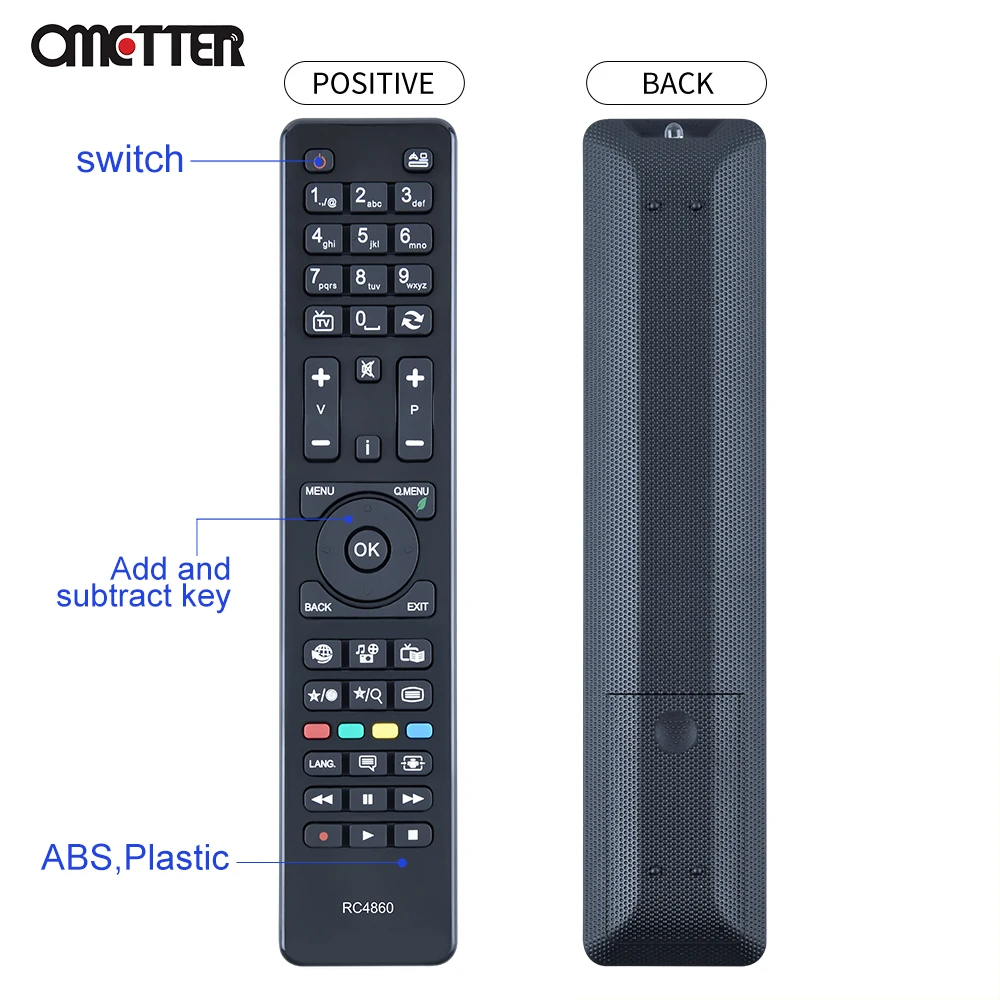 RC4860 adatto per telecomando Hitachi TV Telefunken 32 muslimb/muslimex PXPE