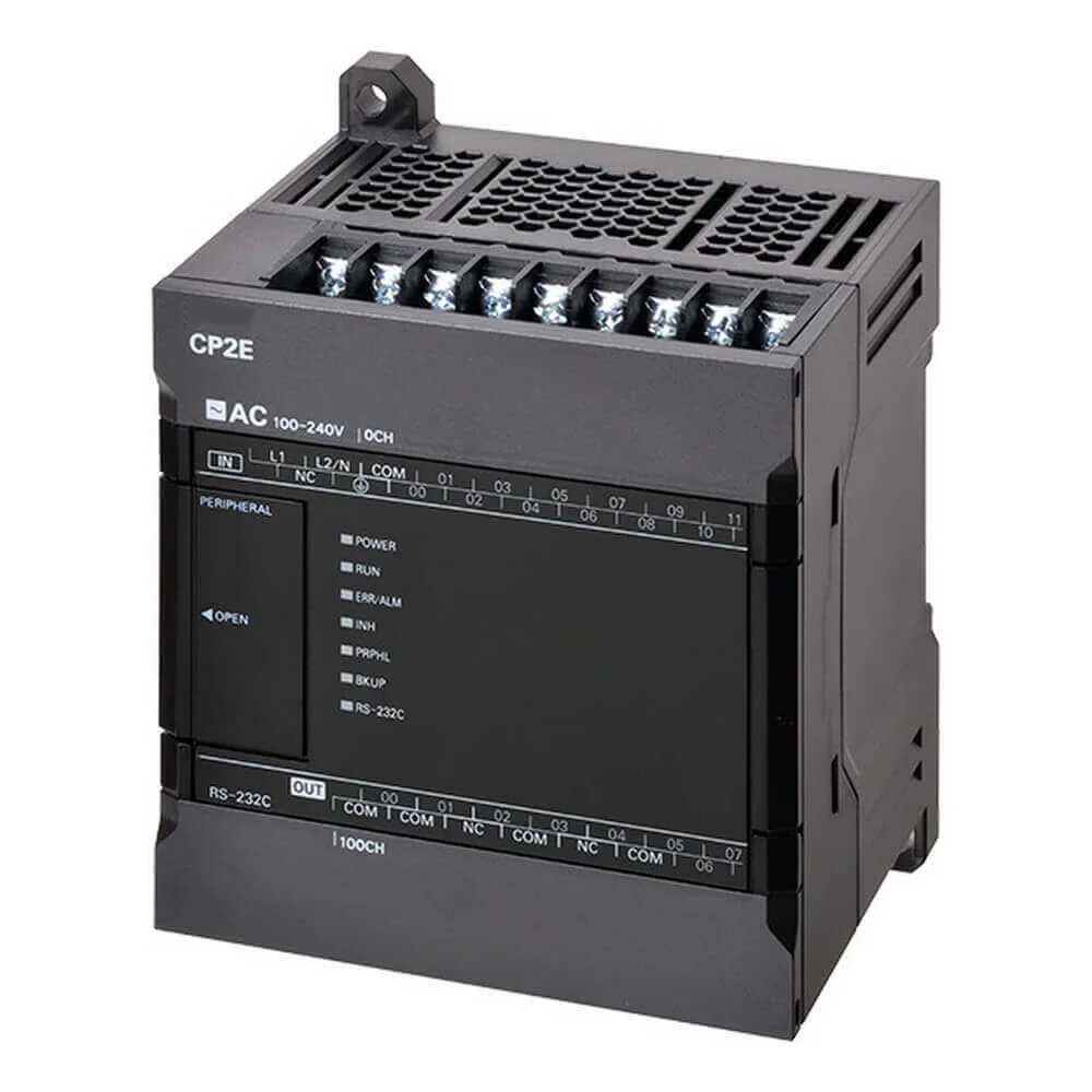 

Компактный ПЛК серии CP2E-E14DR-A CP2W0035G CP2E - базовый тип; 8 дискретных входов, 6 дискретных выходов; релейный выход; питание 220 В переменного тока; программируемая память на 4 кбит.