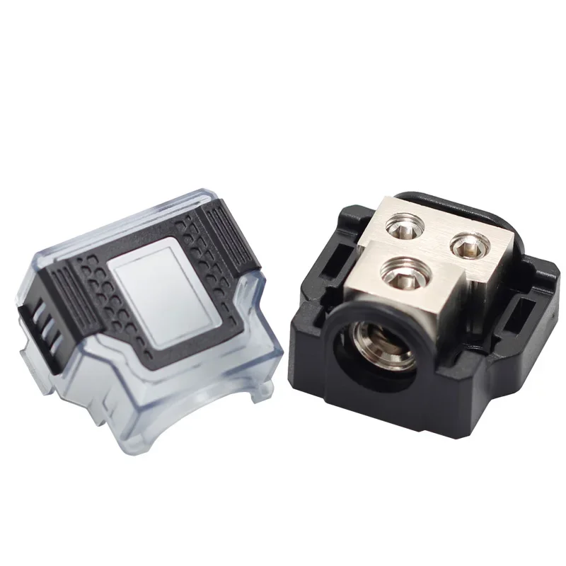 1 X 8/10Gauge In/2X8/10Gauge Out Power Distribution Ground Distributor Block 2-Way Mini Power Distribution Block