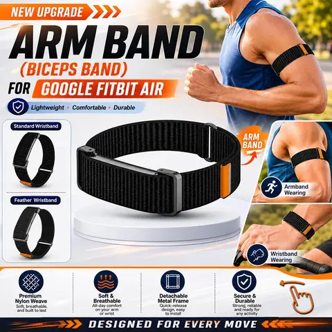 Nova Pulseira de Nylon Trançado 2026 para Google Fitbit Air - Pulseira de Substituição para Rastreador de Fitness Google Fitbit Air