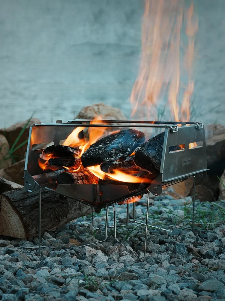 

Portable Stainl Steel Cam Stove Winwaves Multi-Functional BBQ ill Cact Foldable Precision Outdoor Cooking Equipment