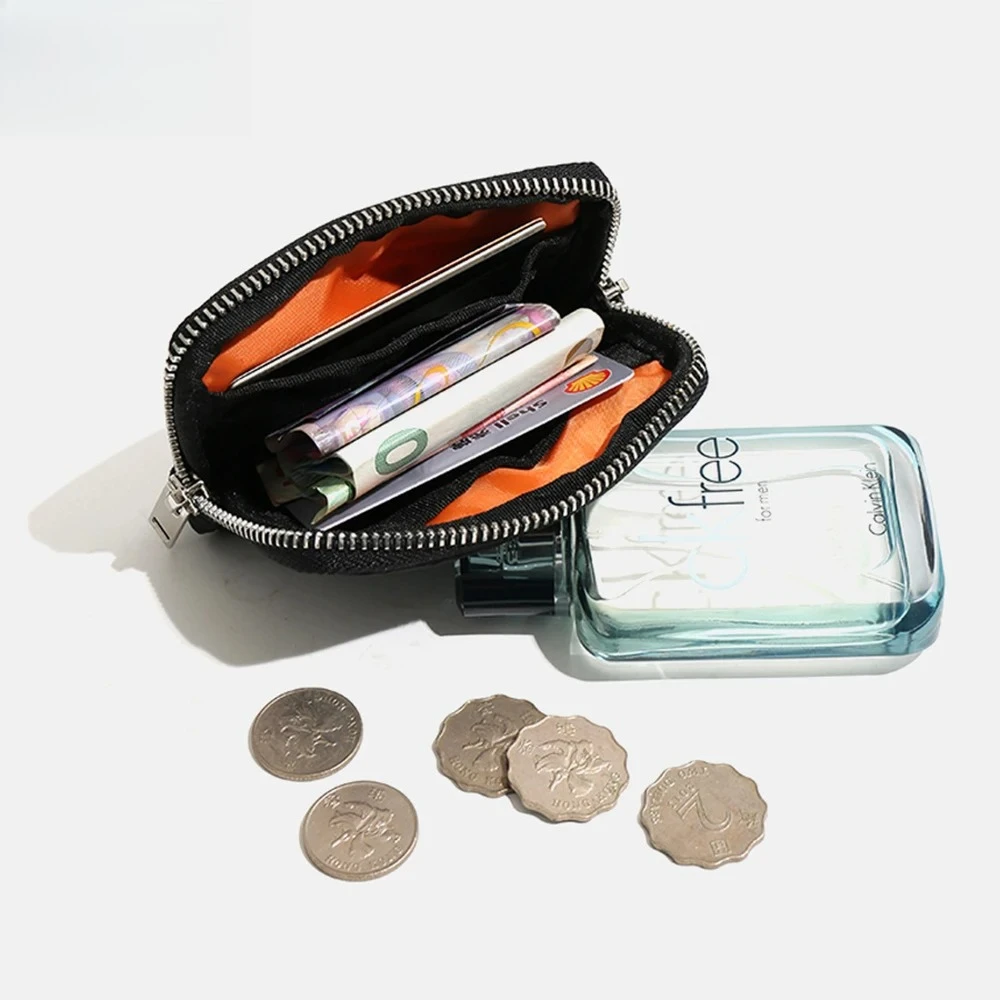 Japanese Style Multifunctional Wallet Earbuds Storage Credit/Bank Card Holder Zipper Coin Purse, For Boys/Girls & Travel Use