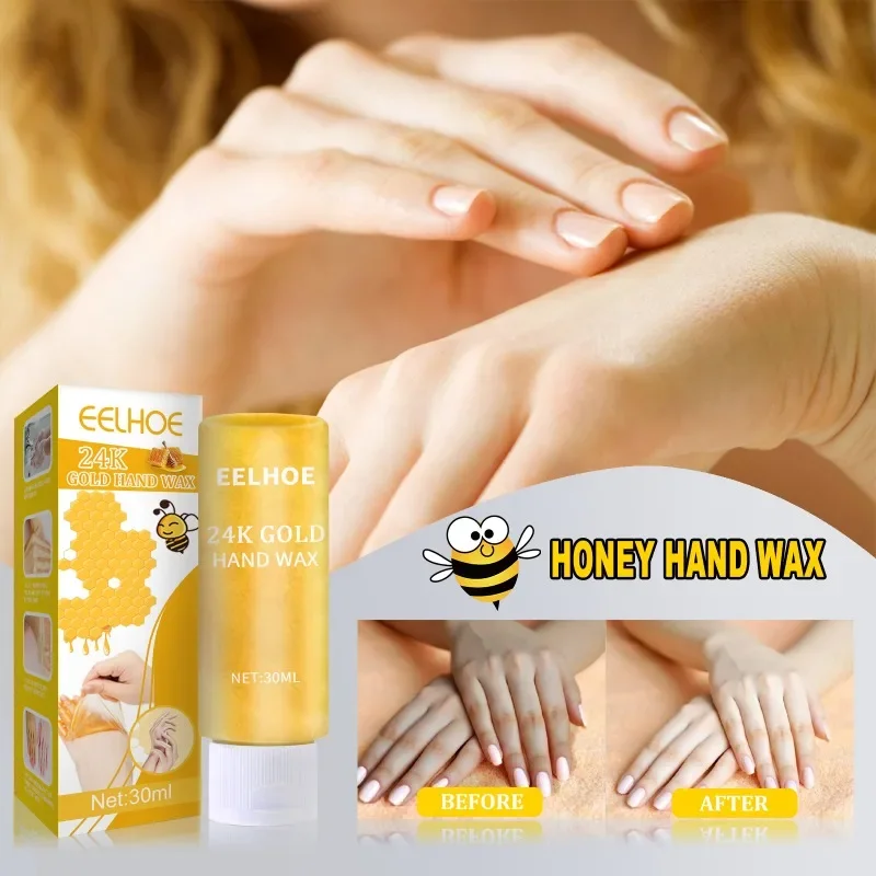 24k Gold Moisturizing Hand Mask Whitening Anti-Aging Honey Hand Wax Nourishing Hand Calluses removal Dry Care Skin Exfoliating