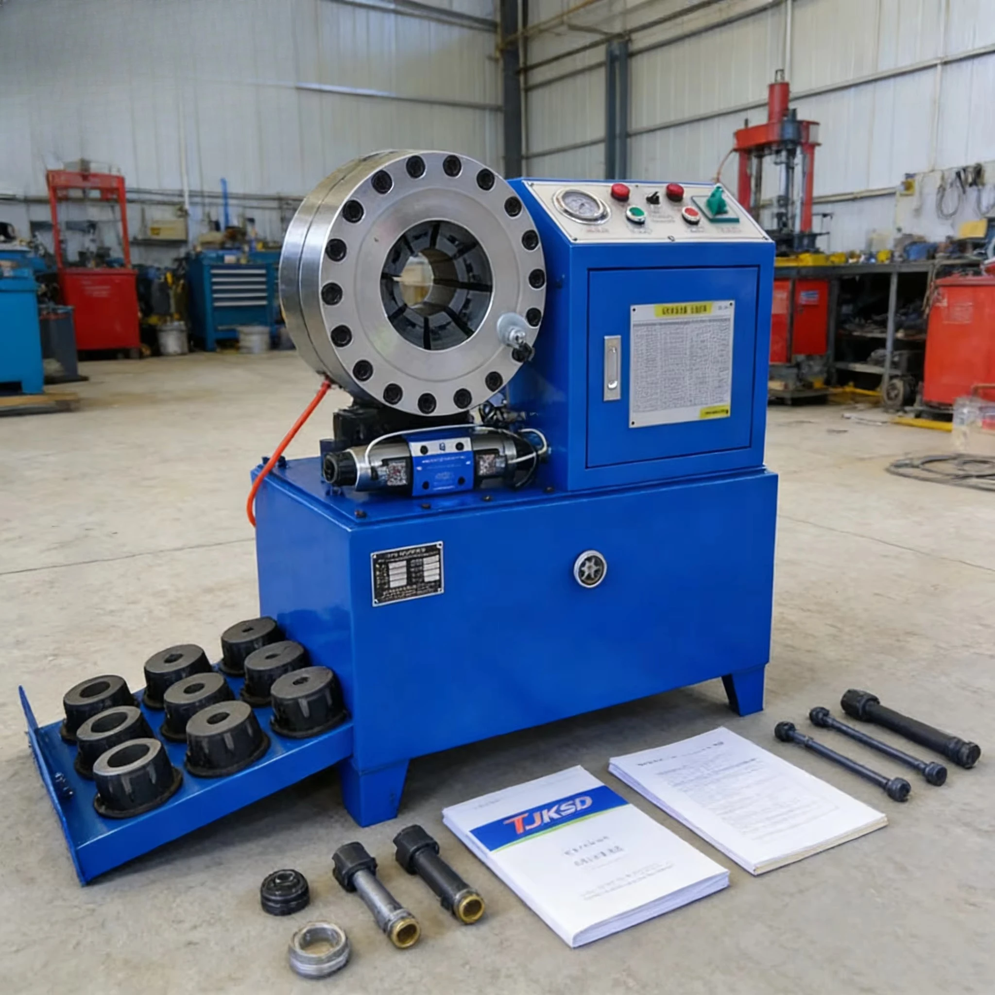 CE ISO TUV 2 Inch Hydraulic Hose Presses with 10 Dies Pipe Crimping Machine for Rubber Product Making Hose Crimping Machine