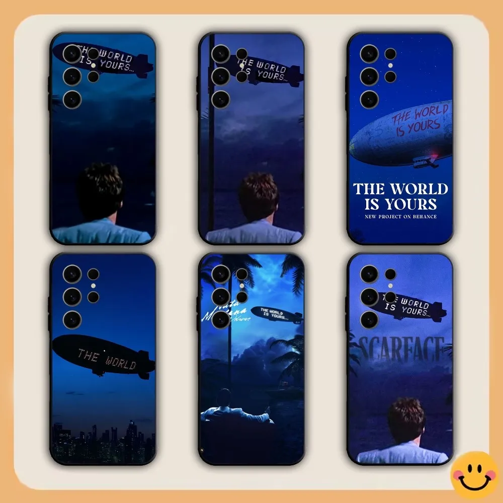 Scarfaces The World Is Yours Phone Case For Samsung S21,S22,S23,S24,S30,Ultra,S20,S30,Plus,S21 Fe,Note20 5G black Cover