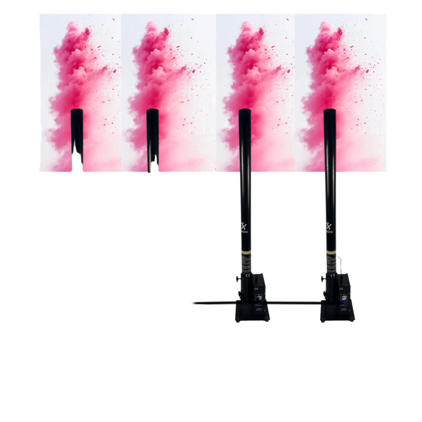 Wholesale Confetti Cannon Smoke Kit Blaster  Full Set Push Button Start Gender Reveal Machine And Powder