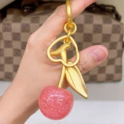 Cherry Charm Handbag Pendant Keychain for Women's Exquisite Internet-famous Crystal Cherry Bag Accessories High-Grade Pendant