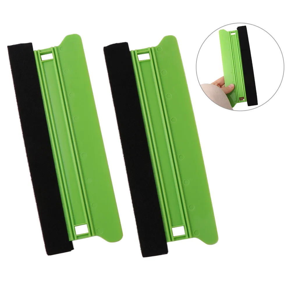 2Pcs 8.3inch Long Window Tint Felt Squeegee Felt Edge with Hanging Hole Car Film Scraper Non-slip Comfortable Grip