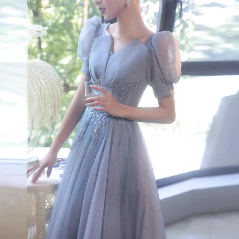 Verão novo feminino sexy banquete vestido de noite moda socialites pode usar vestidos para ocasiões diárias vestidos de banquete francês