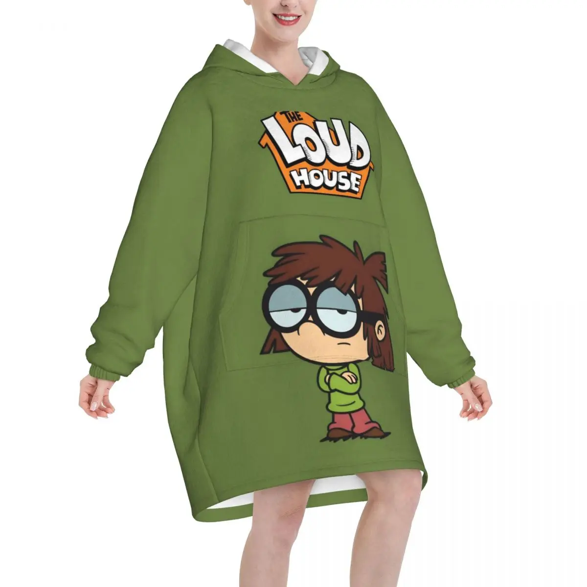 The Louds House Oversized Blanket Hoodie Sweatshirt Long Fleece Hooded Wearable Blanket with Large Pocket for Women Men