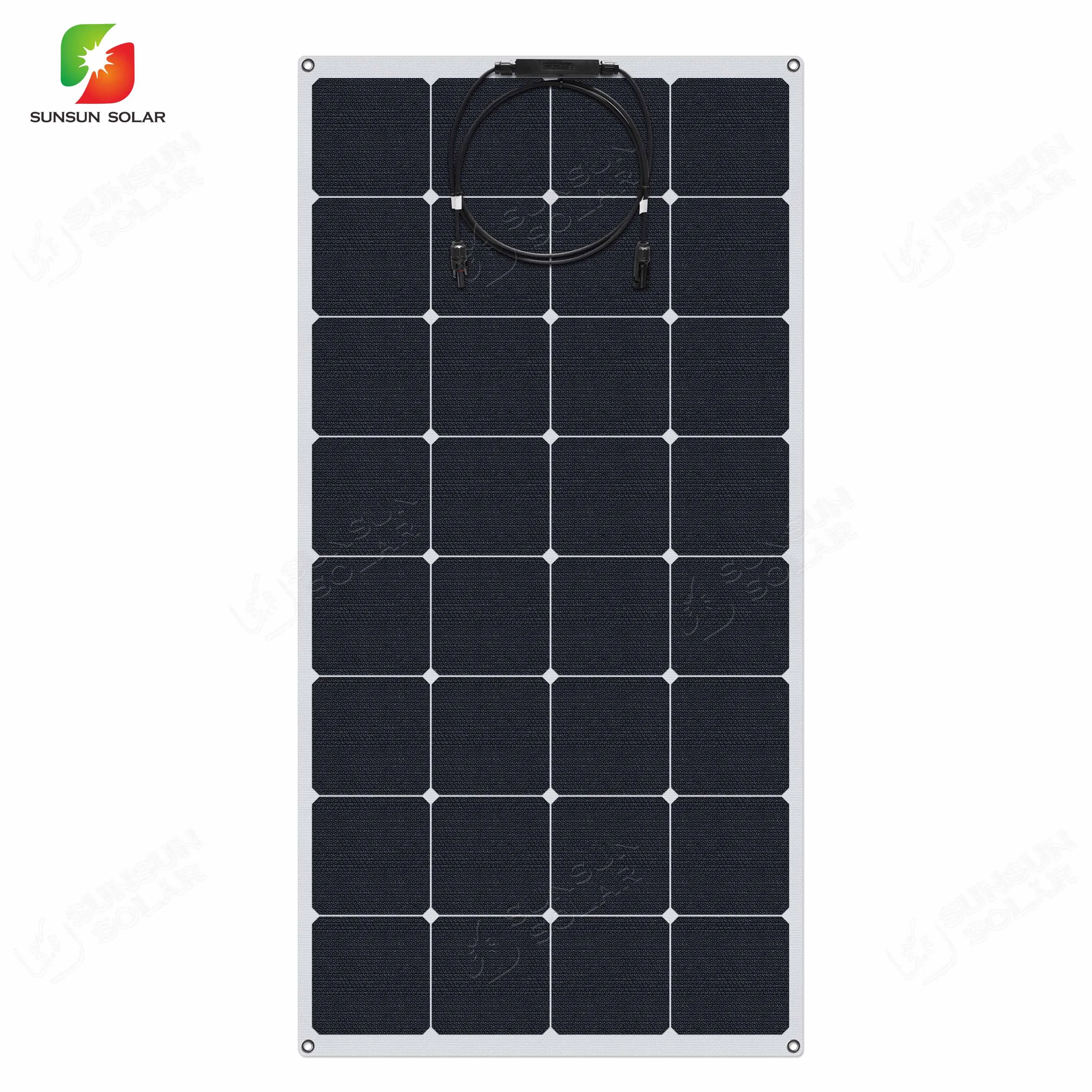 Wholesale Custom High Efficiency 32 Cells 110w 18v Semi Photovoltaic Solar Panel Sunpower Etfe Flexible Solar Panel for Home