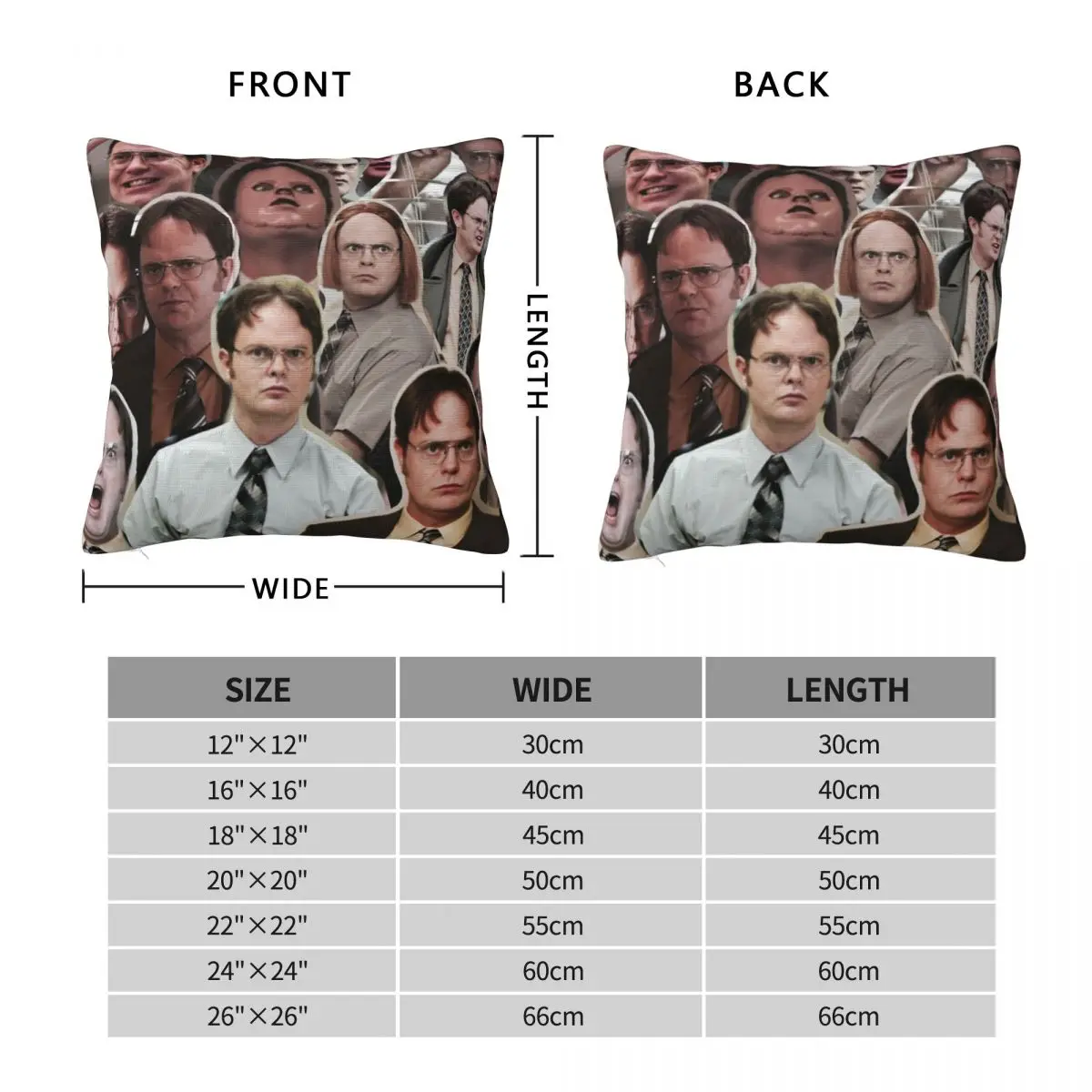 Dwight Schrute - The Office Pillowcase Cushion Comfort Throw Pillow Sofa Decorative Cushions Used for Home Bedroom Living Room