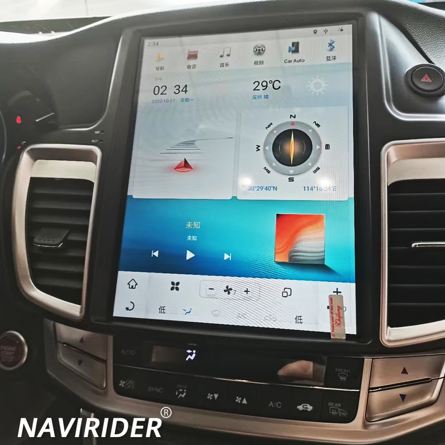 

12,1-дюймовый экран Tesla, автомобильное радио для Honda Accord 9 2013-2018, GPS-навигация, мультимедийный блок Carplay Android