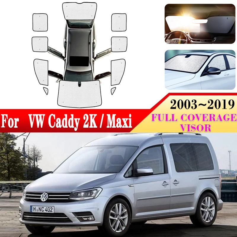 

Автомобильный полный солнцезащитный козырек для Volkswagen VW Caddy 2K, аксессуары Maxi MK3 2003 ~ 2019, автомобильный зонтик, оконный козырек, солнцезащитный козырек, аксессуары