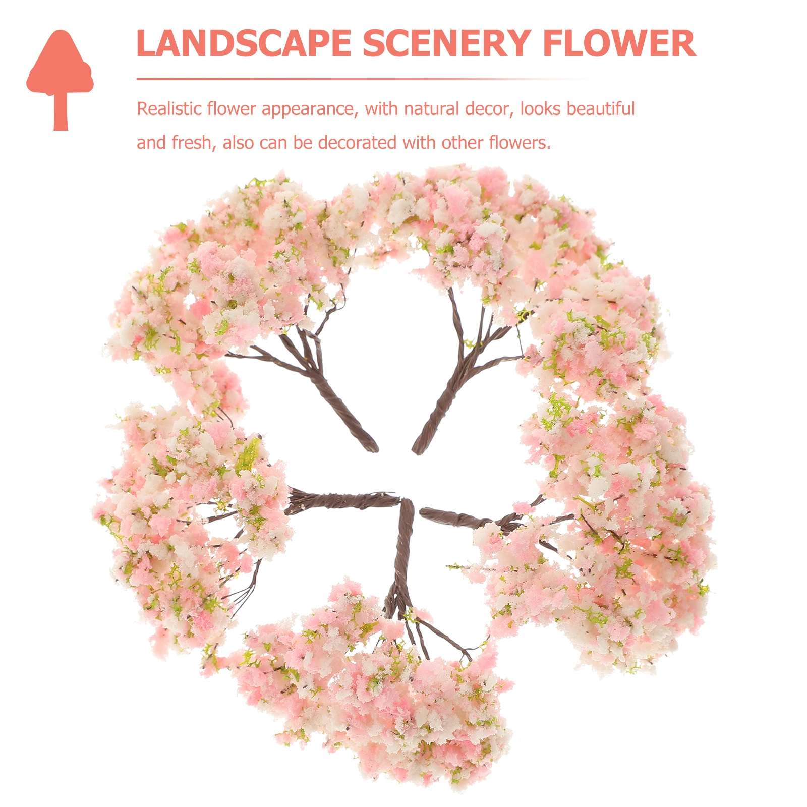 

10Pcs Simulated Cherry Blossom Flowers Realistic Desktop Ornament for Banquet Coffee Table Decor Cherry Blossom Photo Prop Use